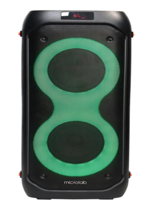 Портативная акустика Microlab PT602W, 160W RMS, Bluetooth 5.0, 2 беспроводных микрофона