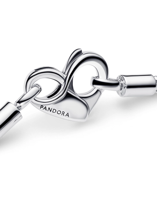 Браслет Pandora Moments 592453C00, серебро 925, сердце и бесконечность