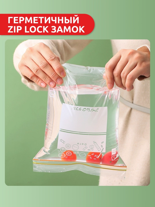Пищевые плотные зип лок пакеты для продуктов и заморозки, прозрачные мешочки zip lock