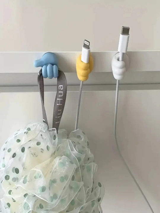 10 ta bosh barmoq shaklidagi kabelni boshqarish kliplari to'plami