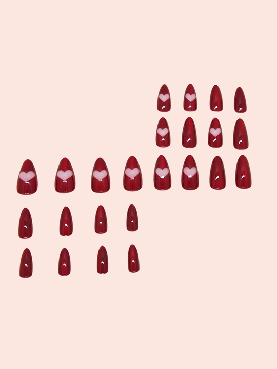 Ulama tirnoqlar to'plami, 24 dona, dizaynli, manikyur, french