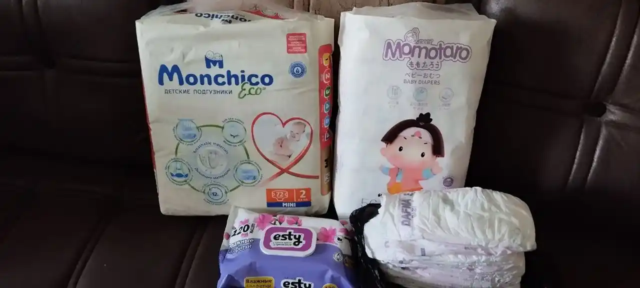 Tagliklar Monchico Eco+, o'lchami  2, 4-8 kg, 72 dona