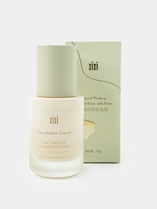XIxi Foundation Liquid tonal kremi, yuz uchun yengil namlantiruvchi tus, Light, 30 ml