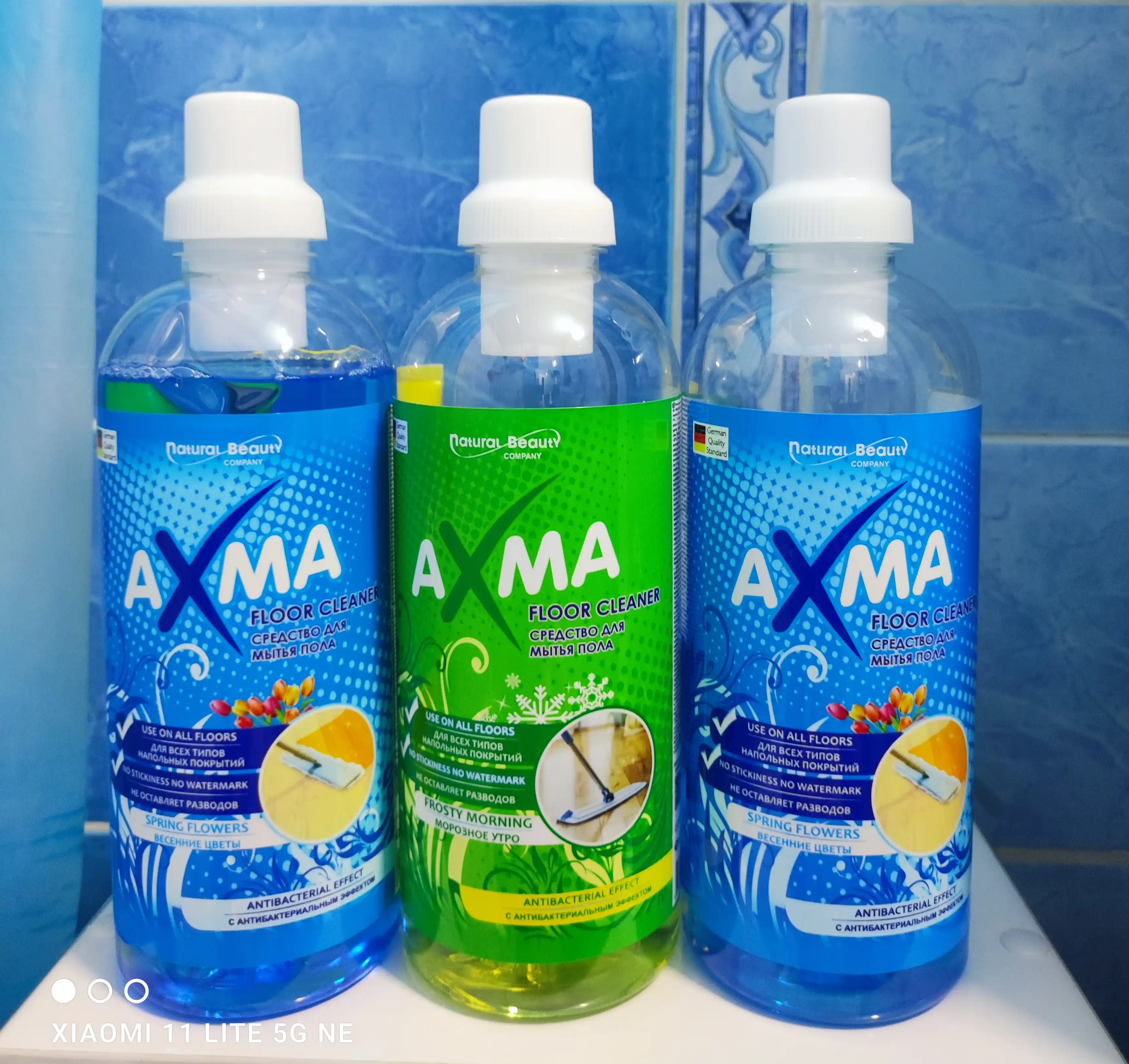 Средство для мытья пола Axma весенние цветы с антибактериальным эффектом, 1 кг