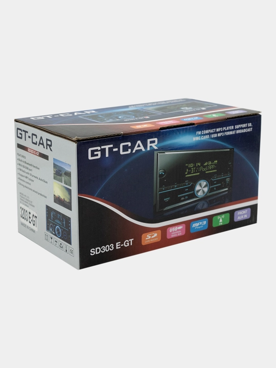 Автомагнитола GT-CAR SD323 E-GT, с пультом, магнитола для автомобиля, с подсветкой