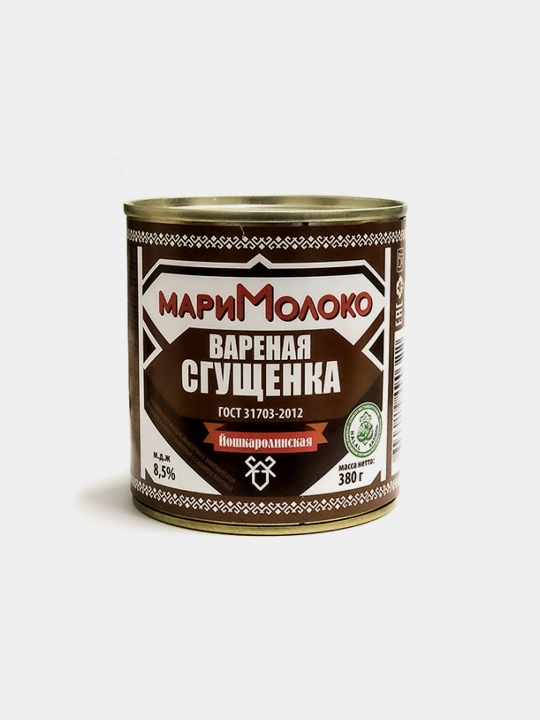 Сгущёнка варёная Маримолоко, с сахаром, 8,5%, в железной банке, 380 г - 