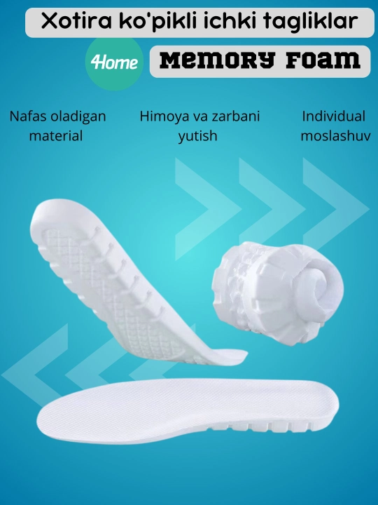 Стельки с эффектом памяти Memory Foam, 3 модели