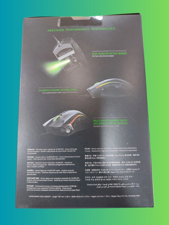Игровая мышь Razer Mamba Elite – 16 000 DPI – RGB подсветка – 9 программируемых кнопок