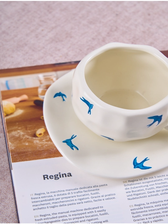 Чайная пара керамическая "Ласточка", объем 300 мл, TEACUP3