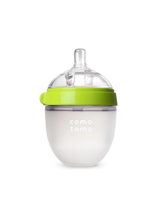 Comotomo bolalar uchun oziqlantirish butilkasi, 150 ml, yashil va pushti, anti-kolik, 0+ oy