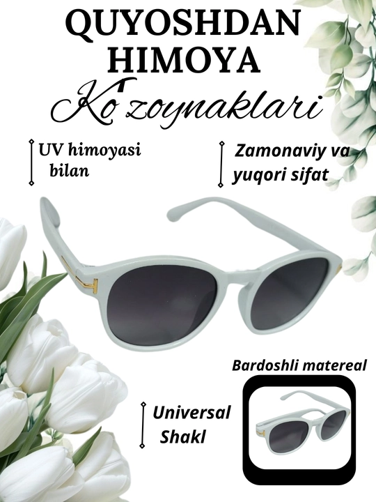 Quyoshdan himoya ko‘zoynagi, universal shakl, kundalik foydalanish uchun - 