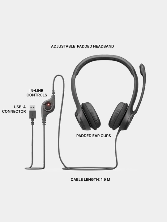 Logitech H390 kompyuter USB garniturasi