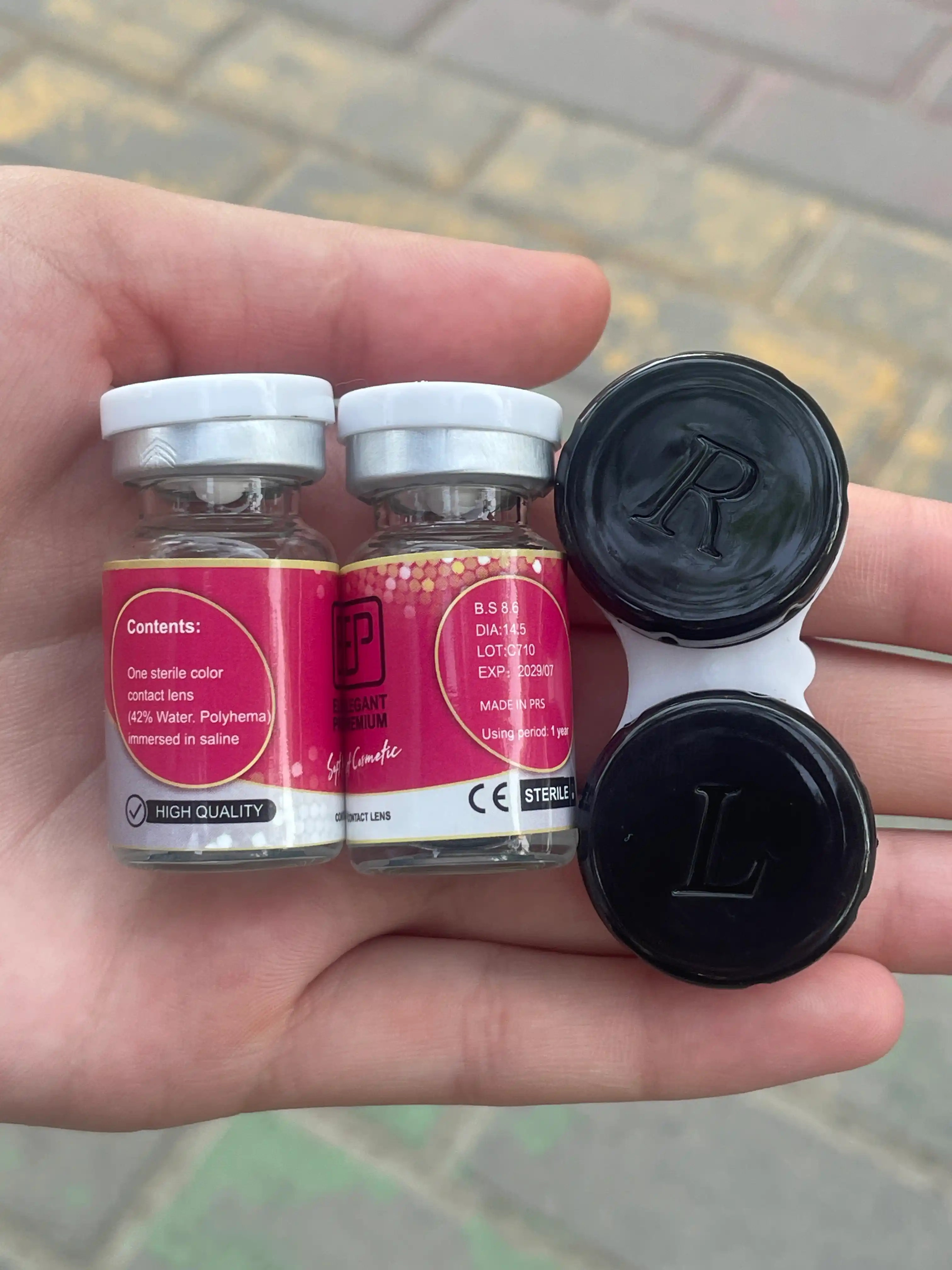 Rangli kosmetik kontakt linzalar, dioptriyasiz, dekorativ linzalar, 2 ta linza