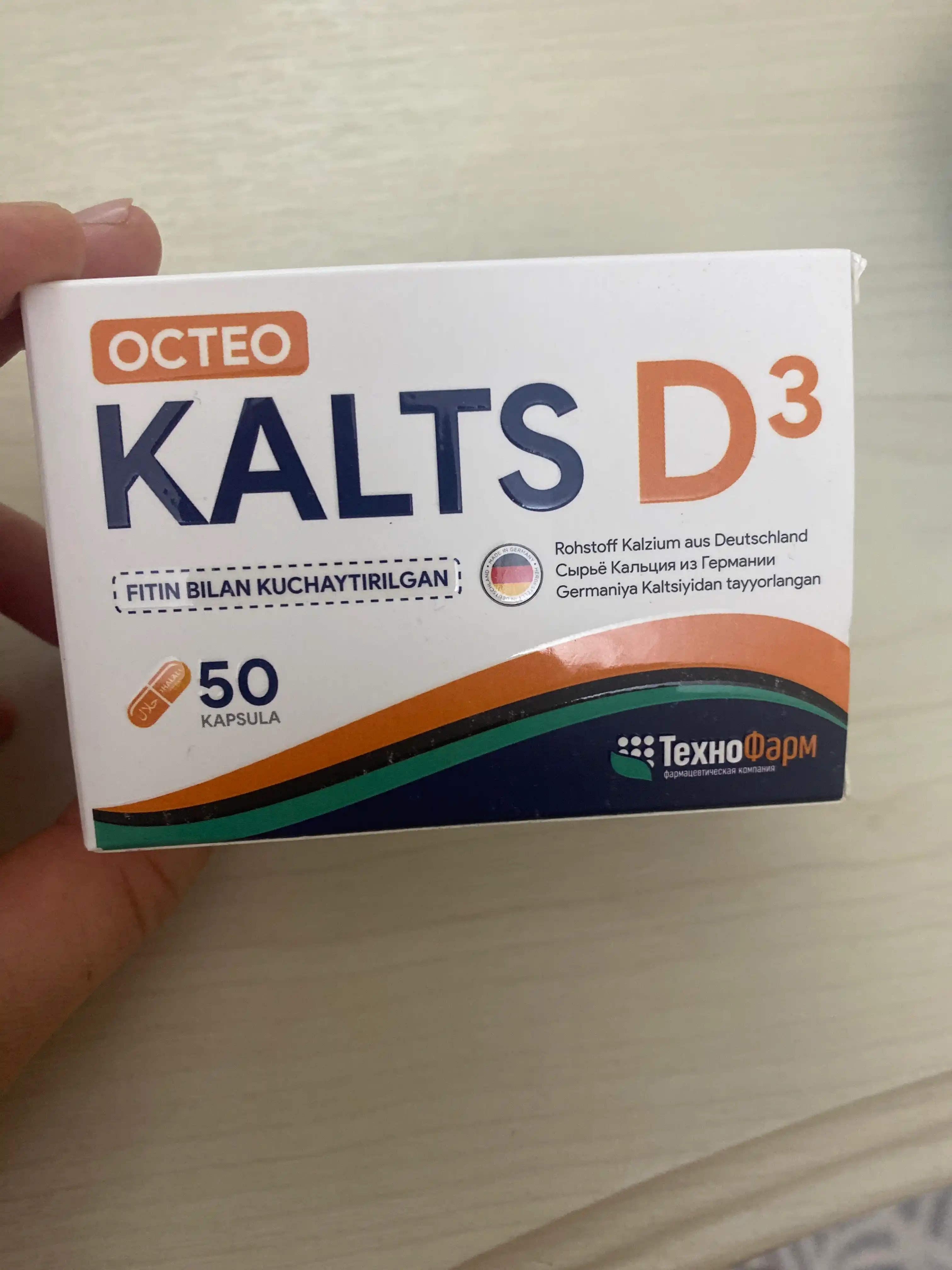 Osteo Kaltsiy + vitamin D3, kapsula shaklida, 50 dona