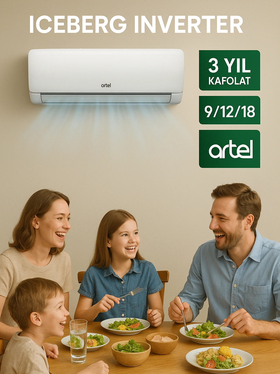 Кондиционер ARTEL Iceberg INVERTER стандартный 09/12/18 за 4255390 сум со скидкой 3%. Uzum Market