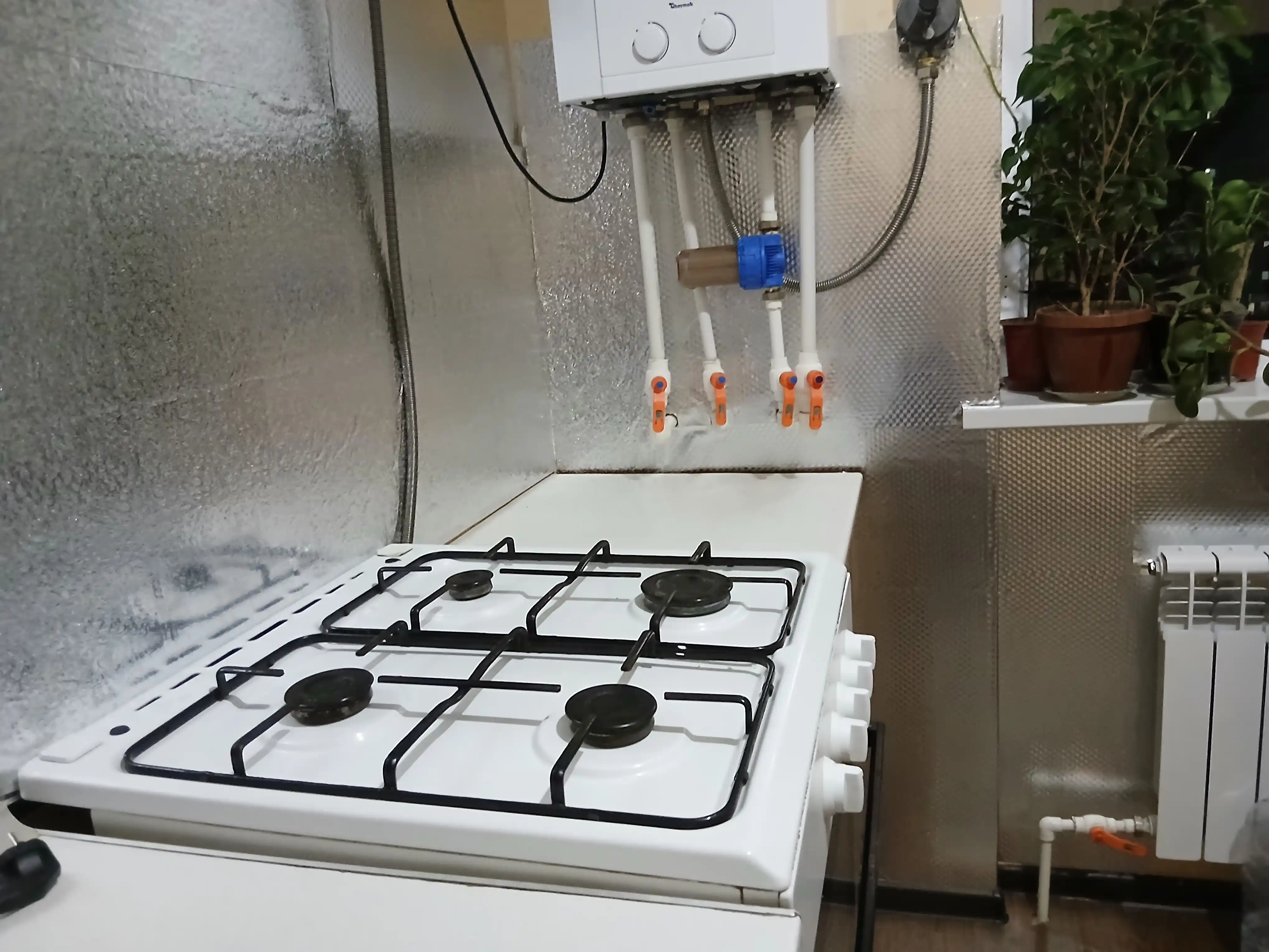 Oshxona alyuminiy folga Yog ', himoya va olovga chidamli Nano plyonka 60sm x 300sm