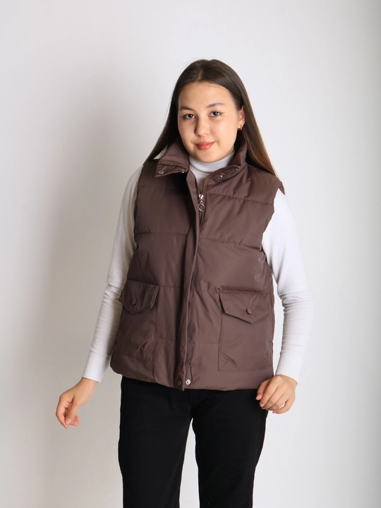 Ayollar uchun  jilet, hollafayber bilan issiq, poliester, universal o‘lchamdagi L–XL