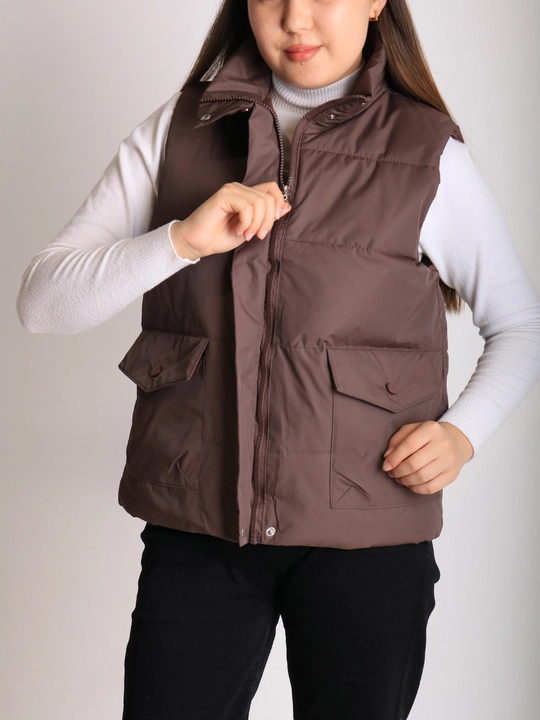 Ayollar uchun  jilet, hollafayber bilan issiq, poliester, universal o‘lchamdagi L–XL