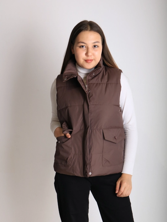 Ayollar uchun  jilet, hollafayber bilan issiq, poliester, universal o‘lchamdagi L–XL