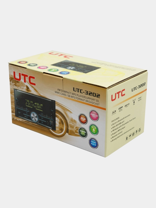 Автомагнитола UTC 3202, с пультом, радио магнитола для автомобиля, с подсветкой