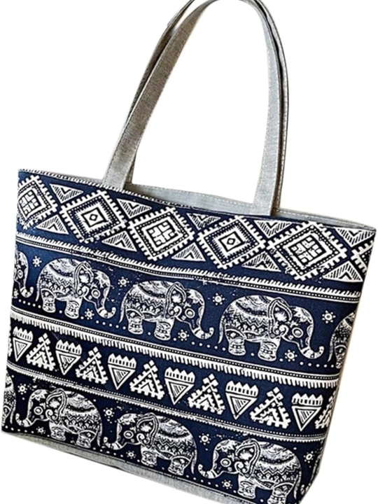 Shopper ayollar sumkasi, tropik bosmali, 5 xil rangda, katta matoli sumka