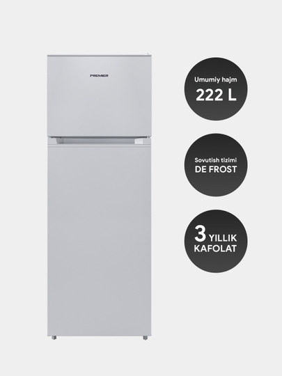 Холодильник Premier PRM-222TFDF, De Frost, 222 литрa