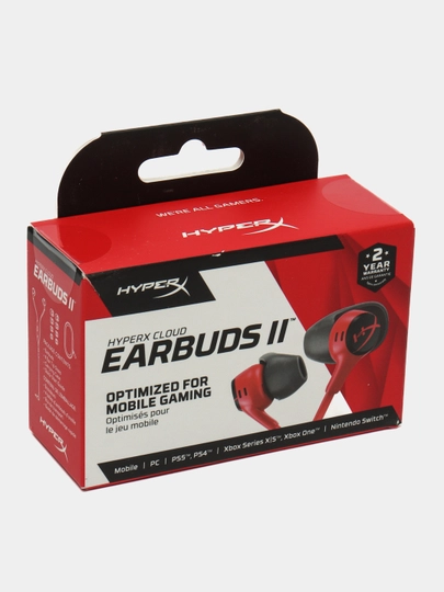 Игровые проводные наушники Hyperx Earbuds 2, AUX 3.5 мм