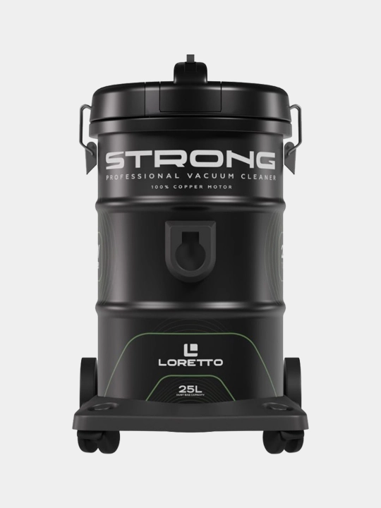 Пылесос LORETTO Strong, барабанный промышленный и бытовой пылесос, объём 25 литров - 