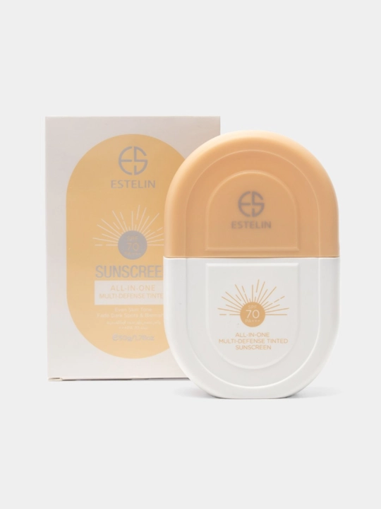 Quyoshdan himoyalovchi krem, suvga chidamli, ESTELIN SPF 100, 80, 70, 50 PA+++ 100 ml, 50 ml