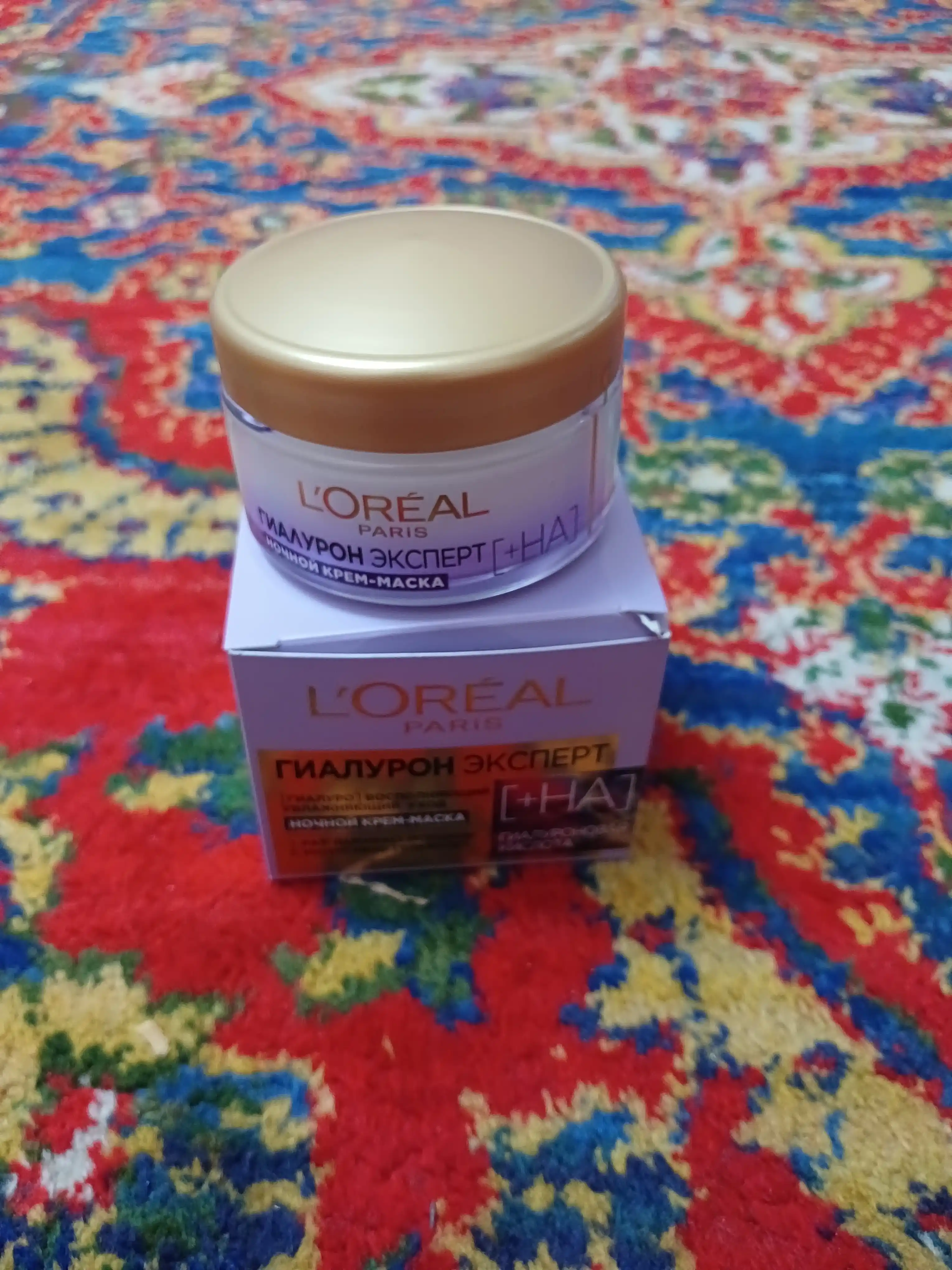 Krem - niqob L'Oreal Paris Hyaluron Expert, tungi va to'ldiruvchi, 50 ml