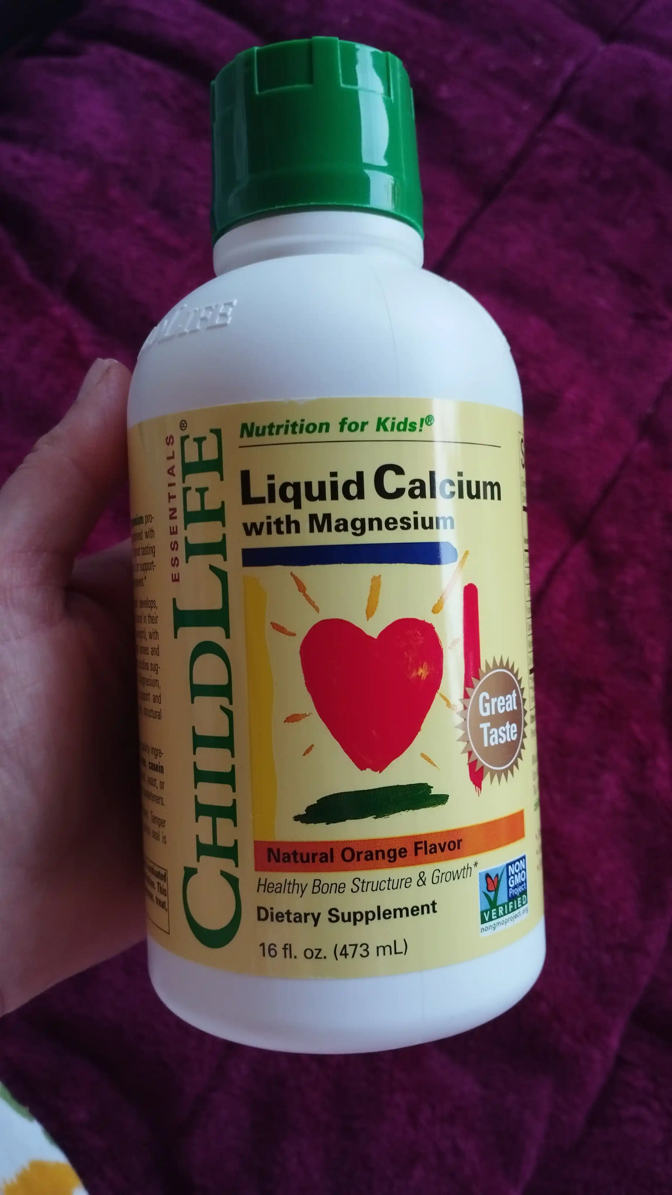 ChildLife Essentials, Suyuq Kalsiy magniy bilan, tabiiy apelsin ta'mi 473 ml