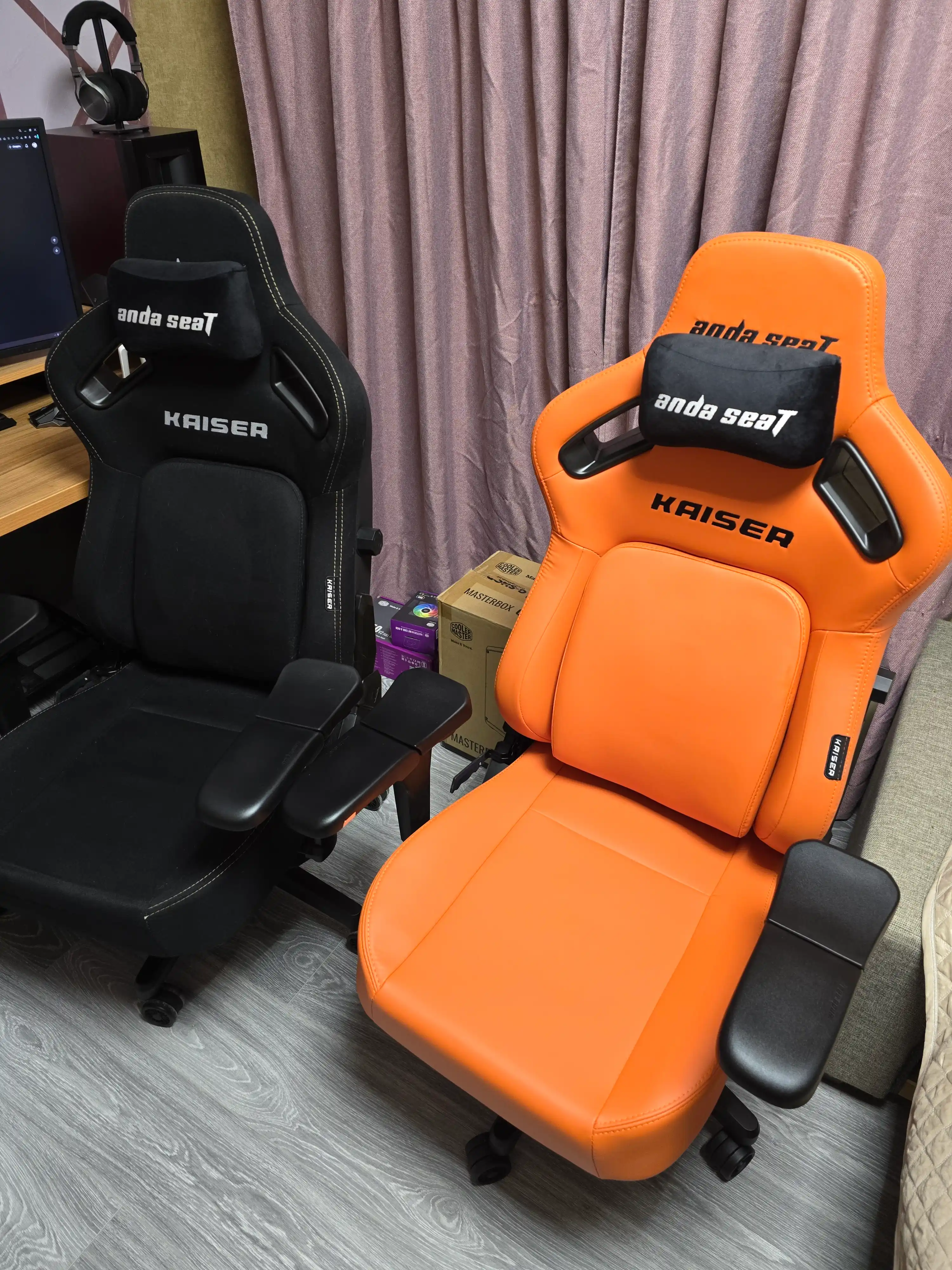 Игровое компьютерное кресло Anda Seat Kaiser 4 Size, L, XL, Black, PVC