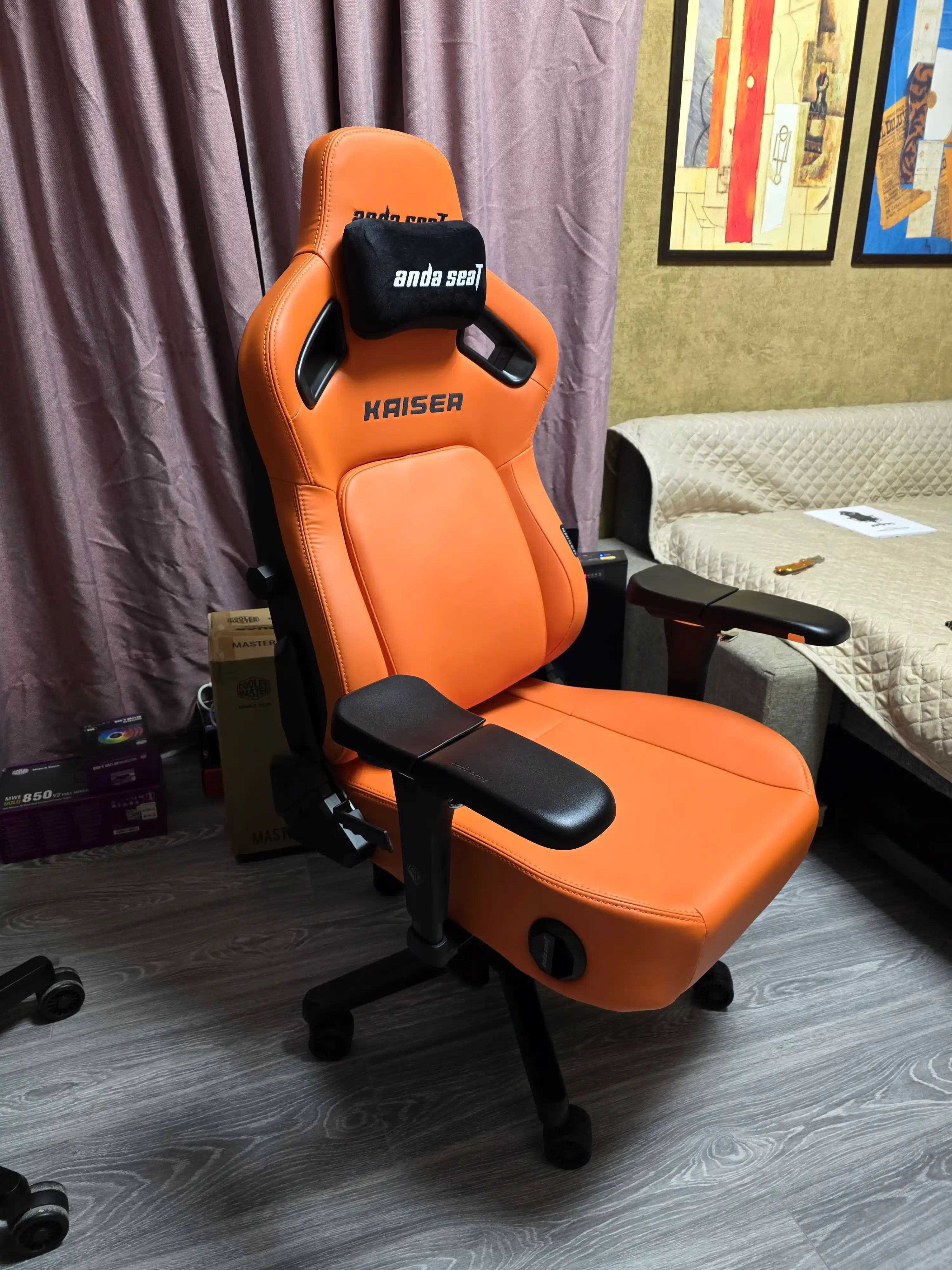 Игровое компьютерное кресло Anda Seat Kaiser 4 Size, L, XL, Black, PVC