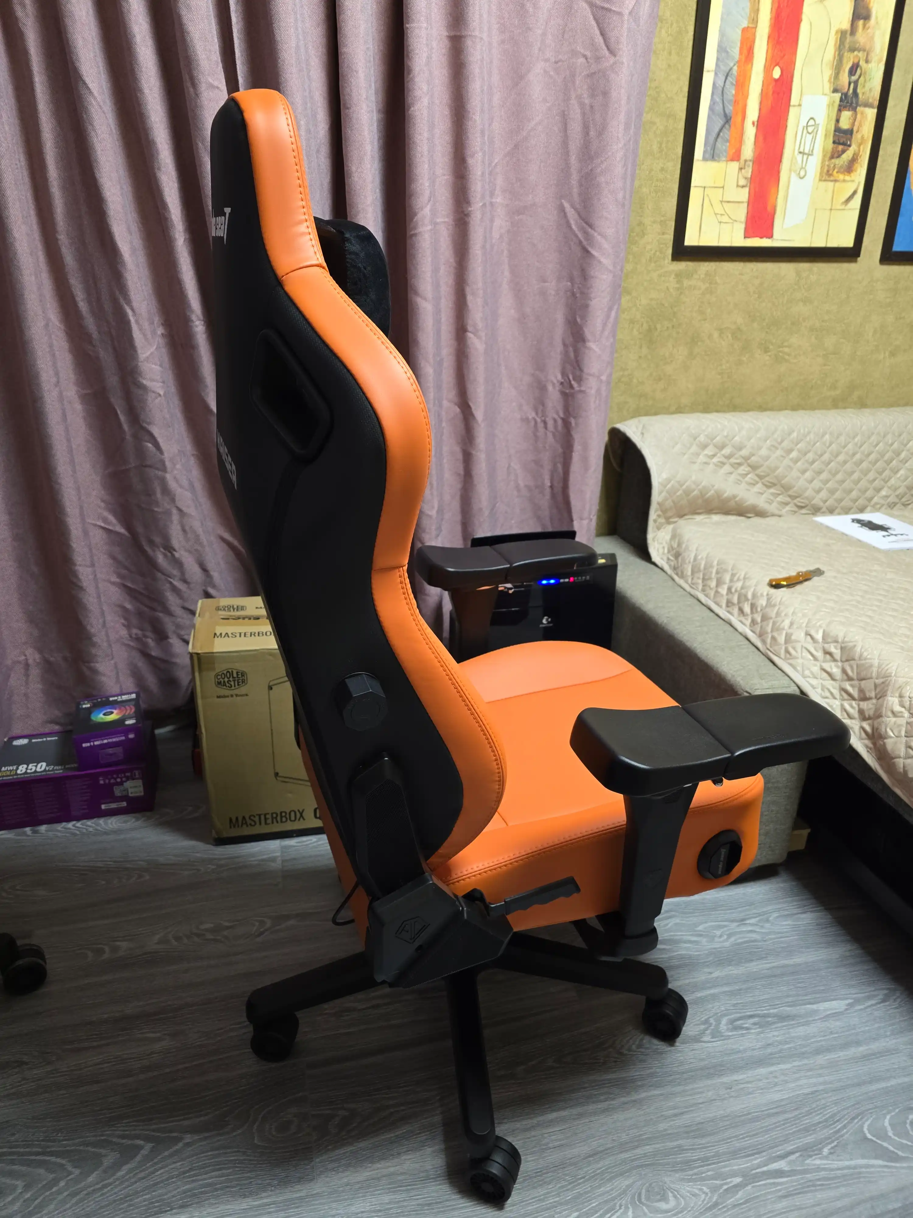 Игровое компьютерное кресло Anda Seat Kaiser 4 Size, L, XL, Black, PVC