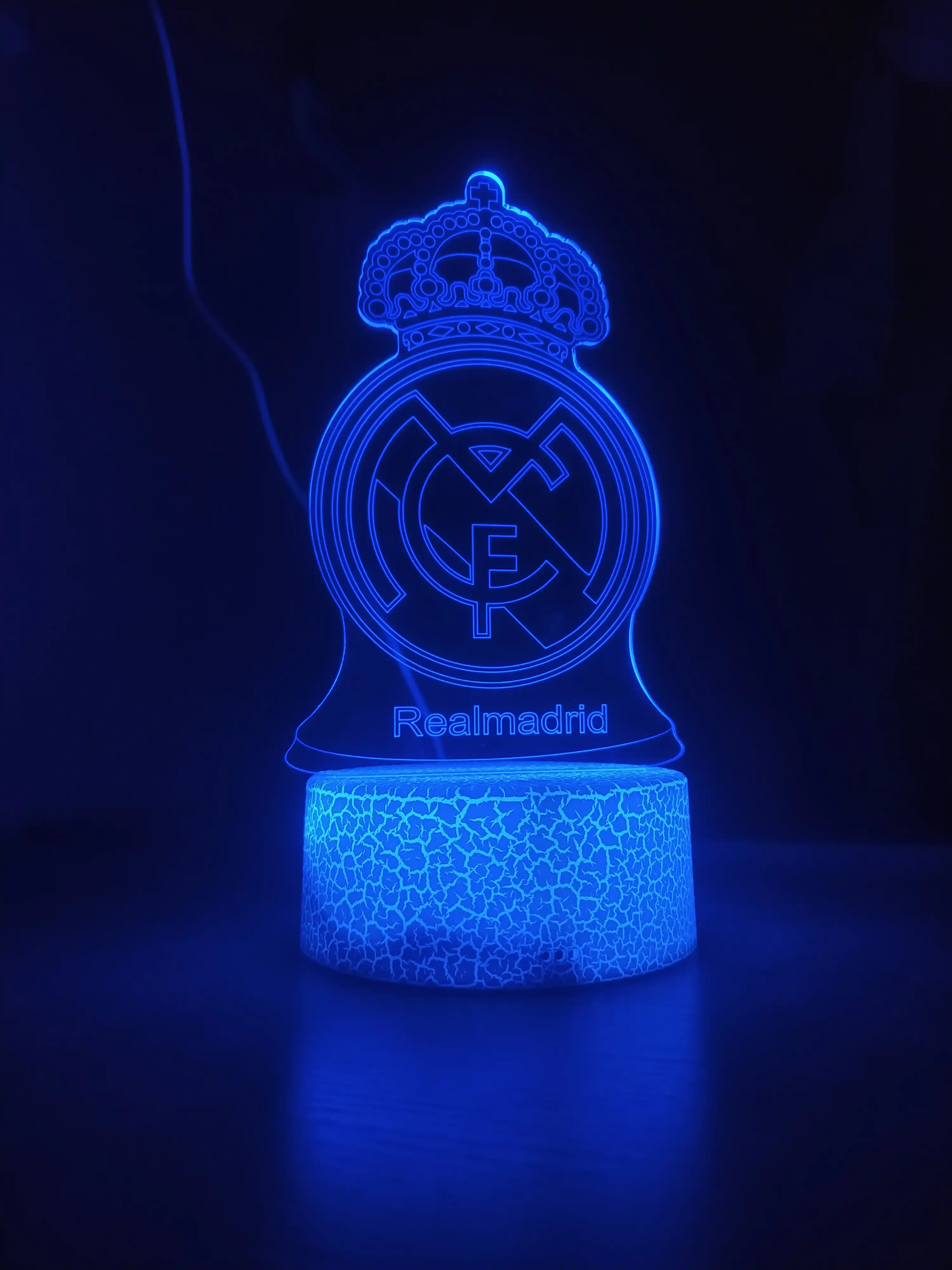 Светодиодный 3D ночник, с логотипами футбольных клубов Real Madrid Barcelona и автомобилей