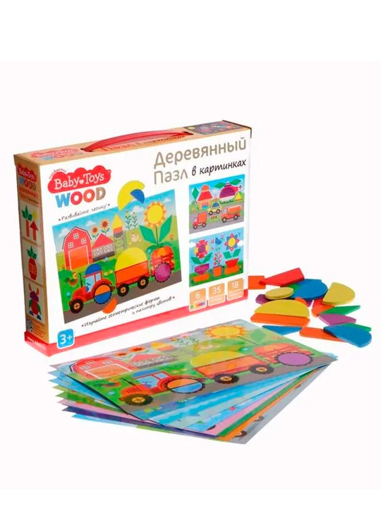 Пазл деревянный Baby Toys, 35 элементов - 