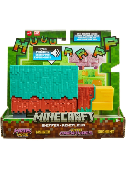 Фигурки Mattel Minecraft Warden , Sniffer со звуком и подсветкой - 