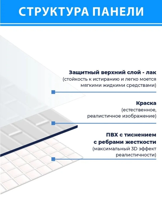3D PVX panellar, 964x484 mm, har qanday xonadagi devorlar uchun, namlikka chidamli