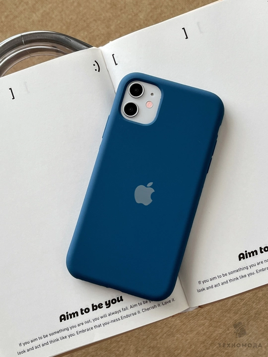 Силиконовый чехол с логотипом для iPhone 11–18 серий