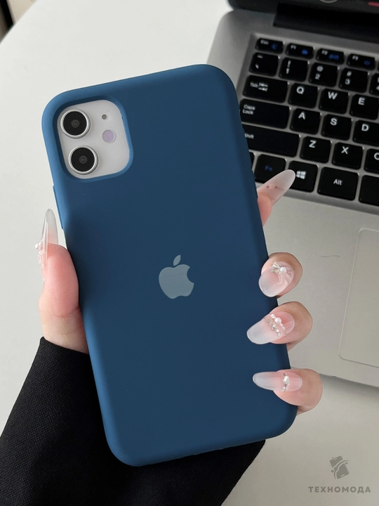 Силиконовый чехол с логотипом для iPhone 11–18 серий