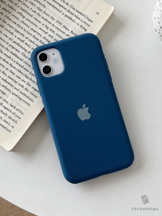 Силиконовый чехол с логотипом для iPhone 11–18 серий