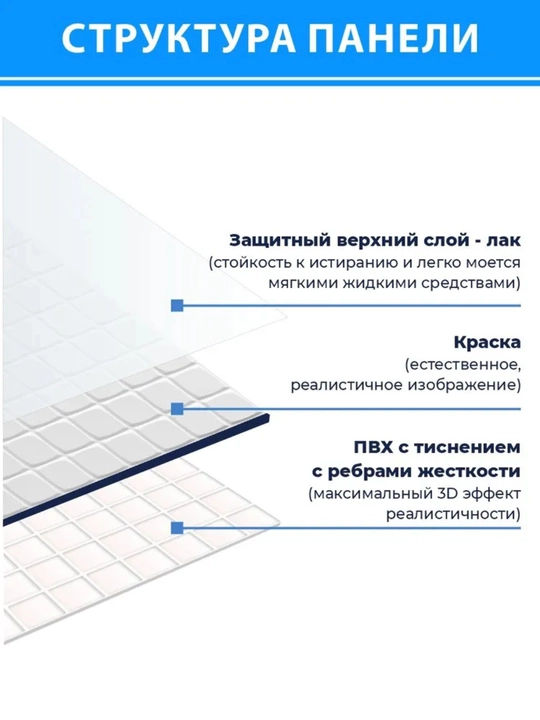 3D PVX panellar, 964x484 mm, har qanday xonadagi devorlar uchun, namlikka chidamli