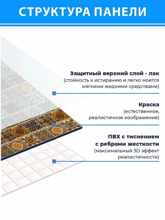 3D PVX panellar, 964x484 mm, har qanday xonadagi devorlar uchun, namlikka chidamli