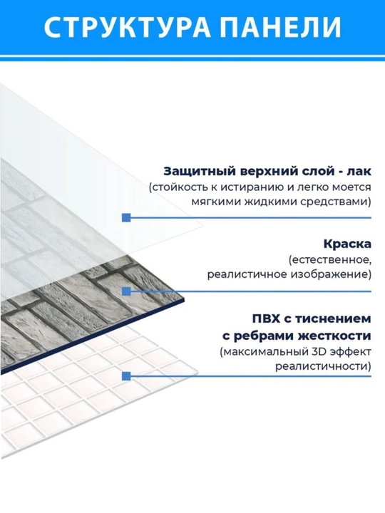3D PVX panellar, 964x484 mm, har qanday xonadagi devorlar uchun, namlikka chidamli