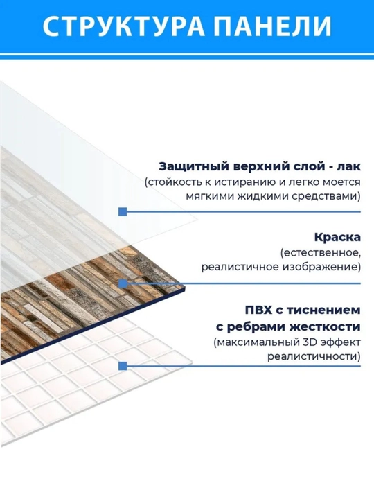3D PVX panellar, 964x484 mm, har qanday xonadagi devorlar uchun, namlikka chidamli