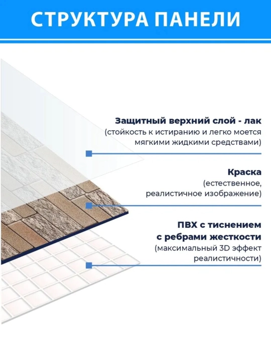 3D PVX panellar, 964x484 mm, har qanday xonadagi devorlar uchun, namlikka chidamli