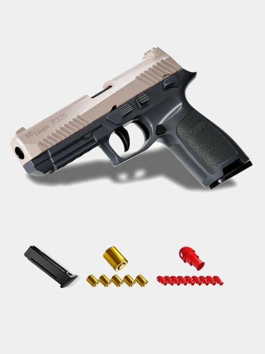 SIG Sauer P320 o'yinchoq to'pponchasi, chig'anoqlari bilan