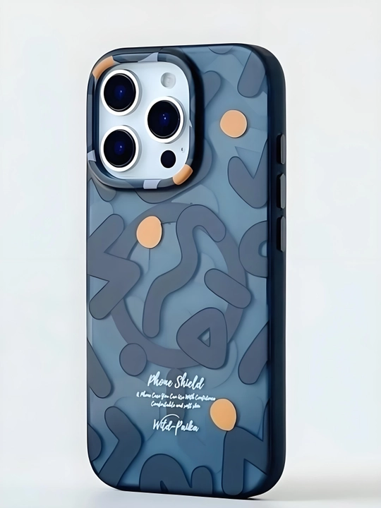 Чехол с художественным граффити-дизайном, матовый MagSafe для iPhone 15, 16 Pro/Max - 