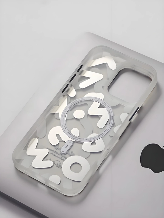 IPhone 15 16 Pro/Maks uchun Art Graffiti Design Case Matte MagSafe