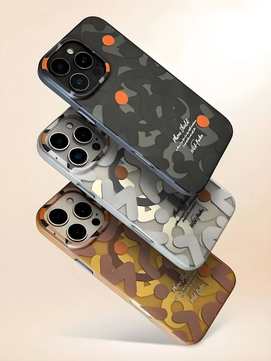 IPhone 15 16 Pro/Maks uchun Art Graffiti Design Case Matte MagSafe